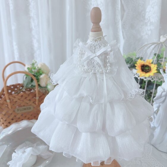 Elegant White Dress for 1/3 1/4 1/6 球体関節人形 & Blythe Dolls – Fashion Doll Clothing - Image 4