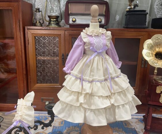 Purple Skirt Princess BJD Doll Dress for 1/3, 1/4, and 1/6 Blythe Dolls