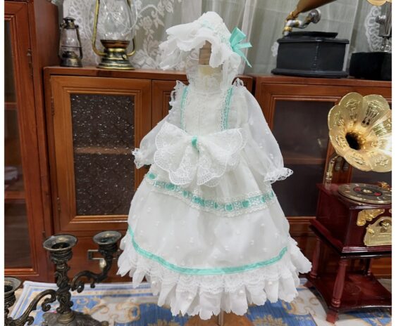 Green Ribbon BJD Princess Skirt Dress for 1/3, 1/4, and 1/6 Dolls