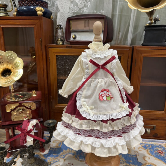 BJD Doll Chiffon Floral Dress & Hairband Set - Image 10