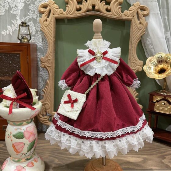 For 1/6 1/4 1/3 Blythe Sweet Floral BJD Dress with Headband