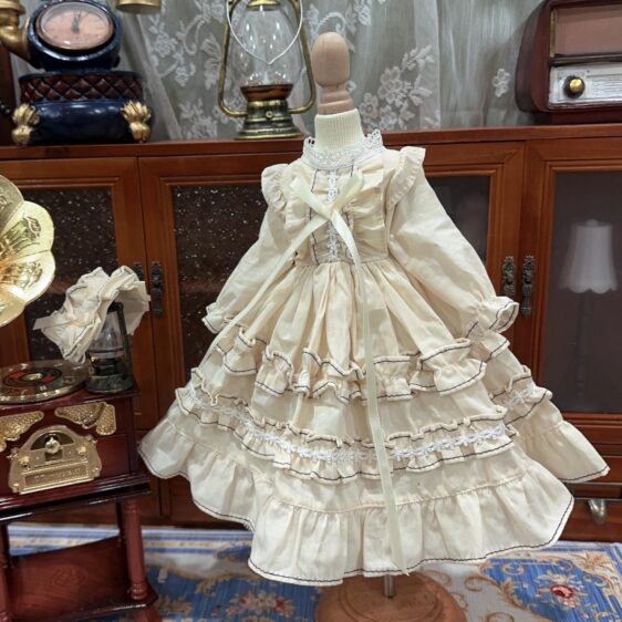 Custom BJD Cotton Dress with Accessories – Fits 1/6, 1/4, 1/3 Bambole