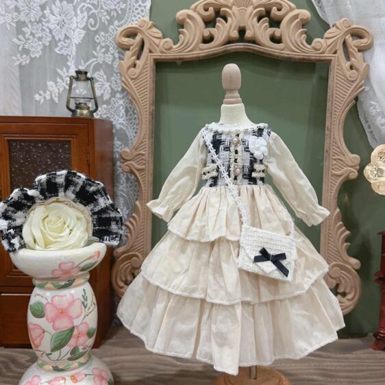 BJD Daily Wear Dress 1/3 1/4 1/6 Clothes Doll Dress Fashion Mdd Dress Clothing Outfits + Headband For MSD MDD Blythe Doll