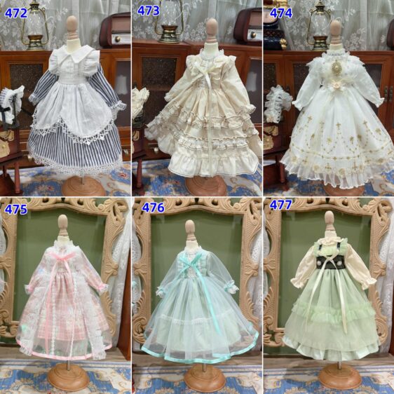 BJD Cotton Dress for Blythe, МСД, Yosd, and More – Fits 1/6, 1/4, 1/3 Dolls