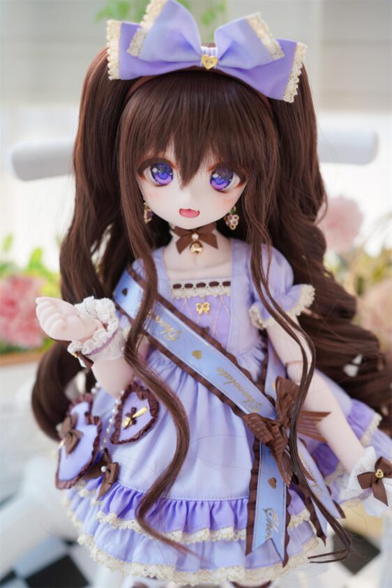 Knewland BJD Long Curly Wig with Double Tail - Wavy Doll Hair - Image 6