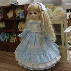 Light Blue Full Set BJD Clothes & Headdress – 1/3, 1/4, 1/6, Blythe, SD Dolls