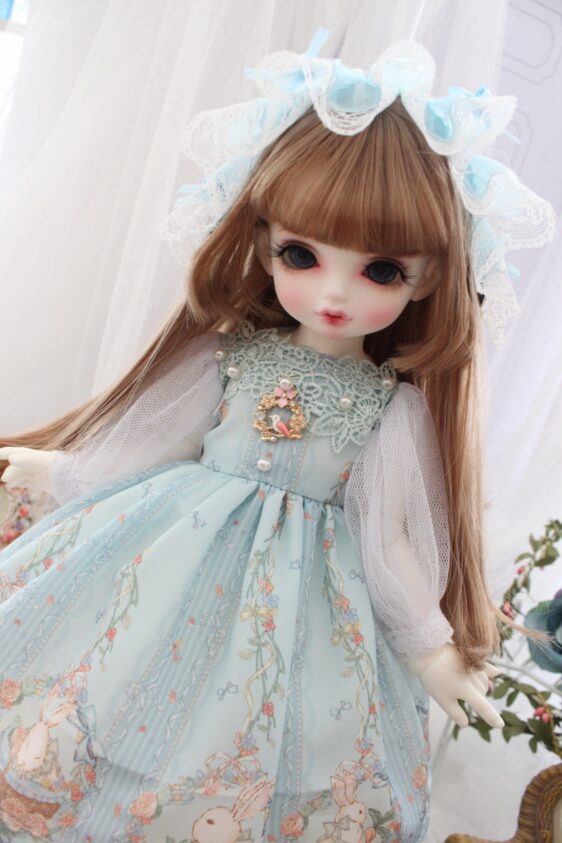 Lolita BJD Doll Dress for 1/6 1/4 1/3 Dolls, Blythe Dress with Accessories