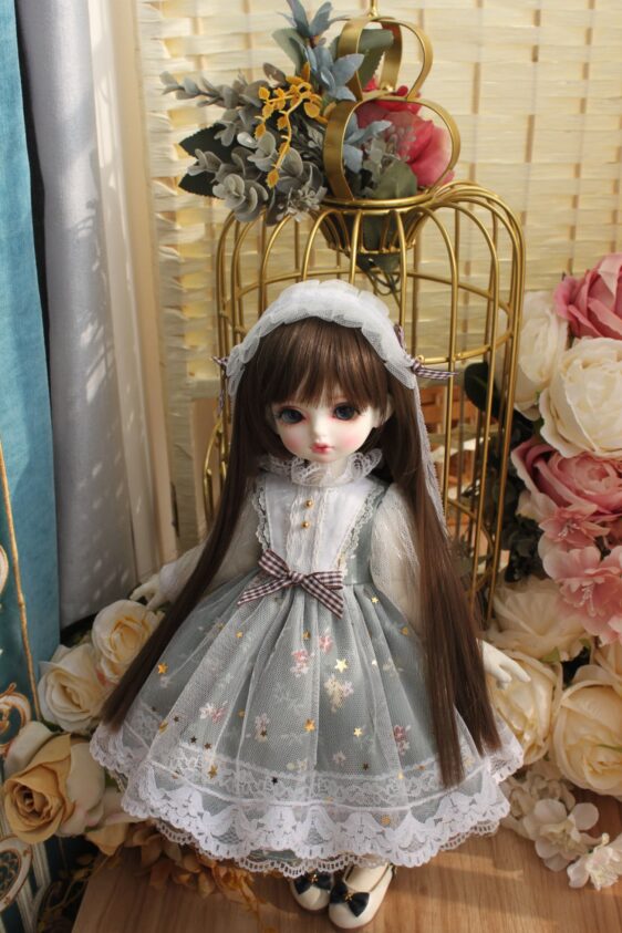 Lolita BJD Doll Dress for 1/6 1/4 1/3 Dolls, Blythe Dress with Accessories