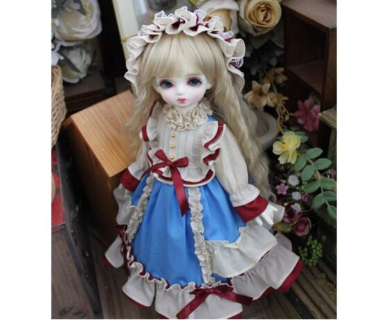 Lolita Dress for BJD, Blythe & SD Dolls – Cotton Outfit for 1/6, 1/4, 1/3, MSD, YoSD