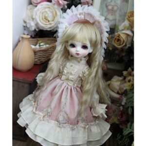 Pink BJD Dress Full Set – Elegant Doll Outfit for 1/3, 1/4, 1/6 Bambole