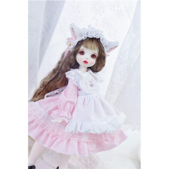 Pink Doll Dress for BJD, Blythe & SD Dolls – 1/6, 1/4, 1/3, MSD Outfit