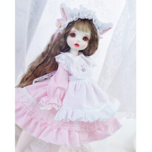 Pink Doll Dress for BJD, Blythe & SD Dolls – 1/6, 1/4, 1/3, MSD Outfit