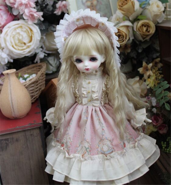 Pink Doll Dress for BJD, Blythe & SD Dolls – 1/6, 1/4, 1/3, MSD Outfit