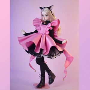 Abito da bambola rosa per BJD, Blythe & Bambole SD – 1/6, 1/4, 1/3, Attrezzatura MSD