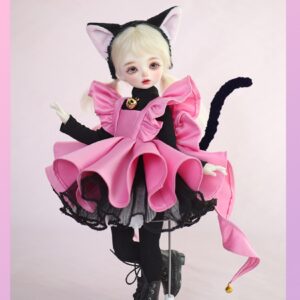 Pink Doll Dress for BJD, بليث & SD Dolls – 1/6, 1/4, 1/3, MSD Outfit