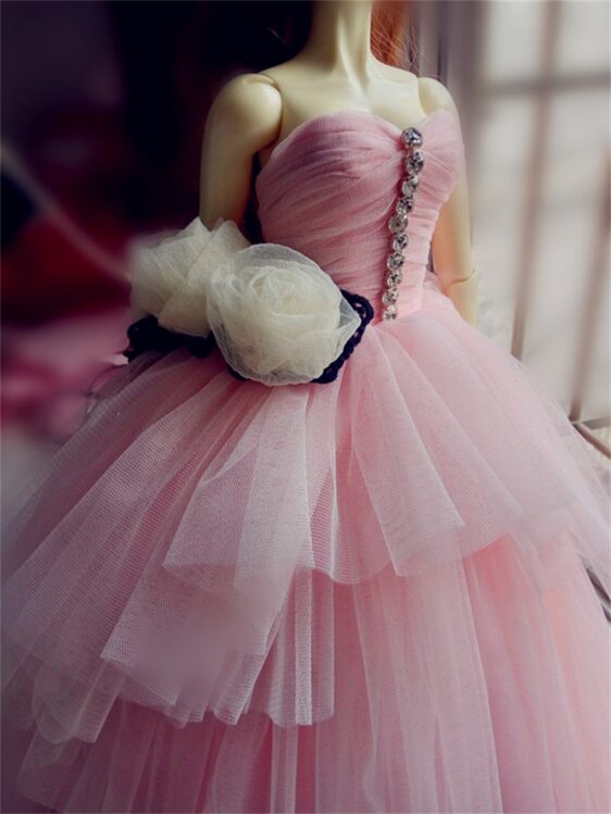 Pink Doll Dress for BJD, Blythe & SD Dolls – 1/6, 1/4, 1/3, MSD Outfit