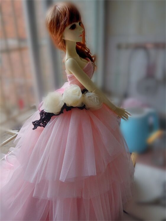 Pink Doll Dress for BJD, Blythe & SD Dolls – 1/6, 1/4, 1/3, MSD Outfit