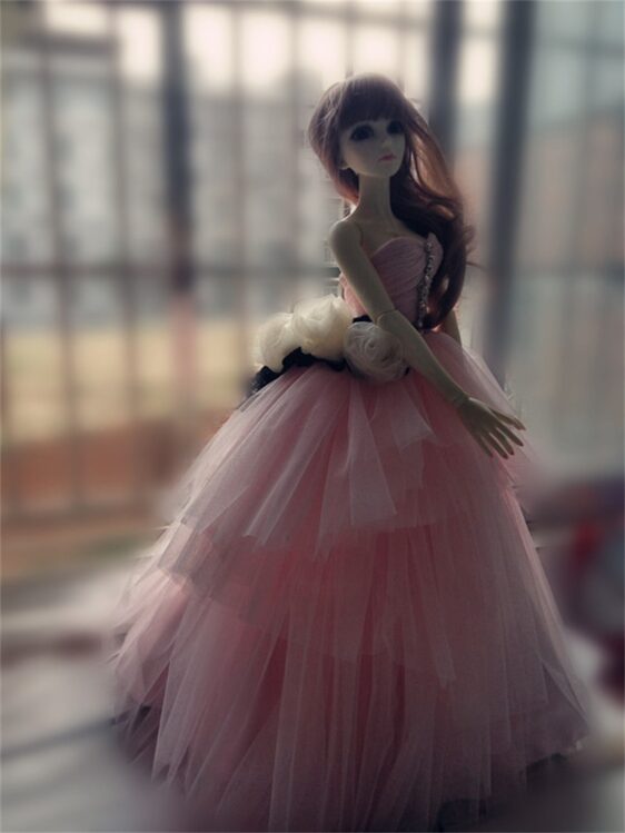 Pink Doll Dress for BJD, Blythe & SD Dolls – 1/6, 1/4, 1/3, MSD Outfit