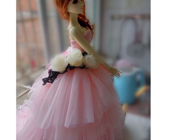 Pink Doll Dress for BJD, Blythe & SD Dolls – 1/6, 1/4, 1/3, MSD Outfit