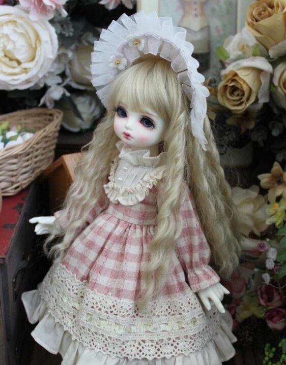 Pink Doll Dress for BJD, Blythe & SD Dolls – 1/6, 1/4, 1/3, MSD Outfit