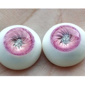 Pink Flower BJD Doll Eyes – Realistic Resin Toy Eyes for 1/3, 1/4, 1/6 Bebekler