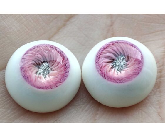 Pink Flower BJD Doll Eyes – Realistic Resin Toy Eyes for 1/3, 1/4, 1/6 Dolls