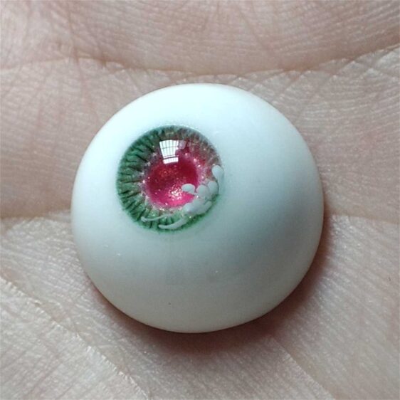 Pink & Green BJD Doll Eyes – Realistic Resin Eyes for Ball-Jointed Dolls