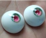 Pink & Green BJD Doll Eyes – Realistic Resin Eyes for Ball-Jointed Dolls