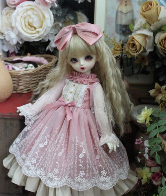 Pink Multi-layer Cake Skirt Bjd Dress Blythe Dress 1/6 1/4 1/3 BJD Clothes