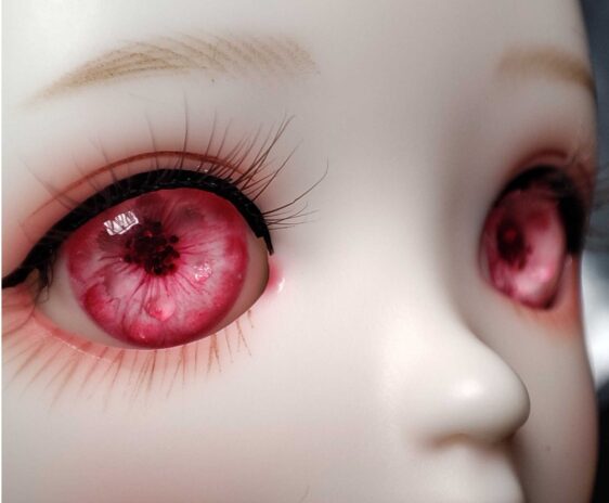 Pink Realistic BJD Resin Eyes for Ball Jointed Dolls (10mm-22mm)