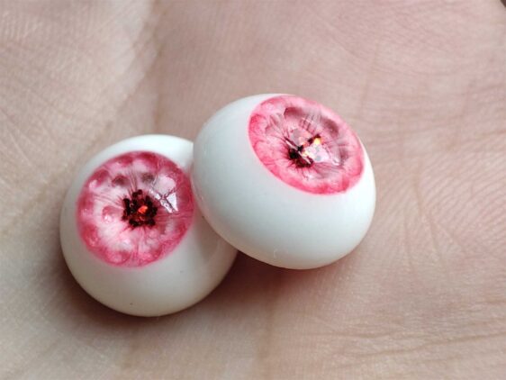 Pink Realistic BJD Resin Eyes for Ball Jointed Dolls (10mm-22mm)