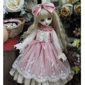 Pink Sweet Vintage Skirt Bjd Dress Blythe Dress 1/6 1/4 1/3 Roba BJD