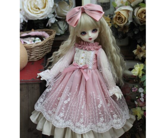 Pink Sweet Vintage Skirt Bjd Dress Blythe Dress 1/6 1/4 1/3 BJD Clothes