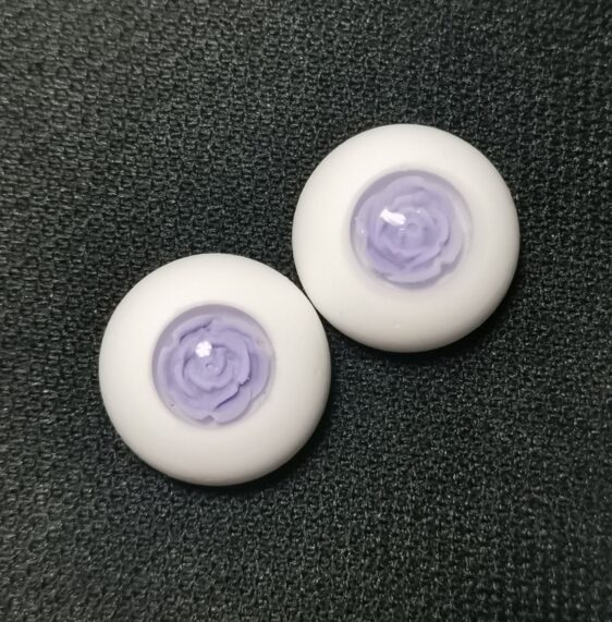 Purple Flower BJD Eyes – Resin Safety Eyes for Dolls (10mm to 24mm)