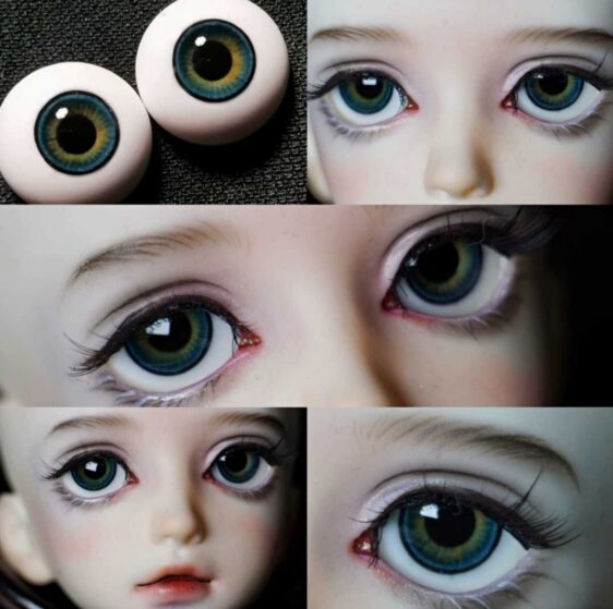 Realistic BJD Doll Eyes (10mm-22mm) Resin Safety Eyes for 1/3, 1/4, 1/6 ຕຸກກະຕາ