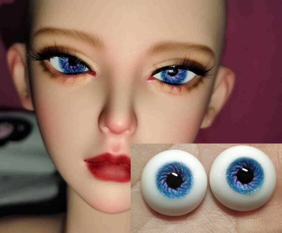 Realistic BJD Resin Safety Eyes - Blue Doll Eyes (10mm-24mm)