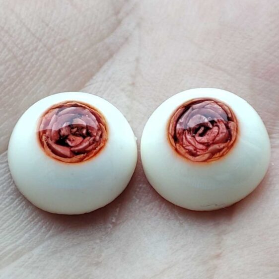 Red Flower Realistic Resin BJD Eyes for 1/3, 1/4, 1/6 Art Dolls