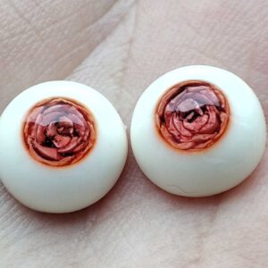 Red Flower Realistic Resin BJD Eyes for 1/3, 1/4, 1/6 Art Dolls