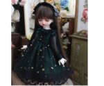 Starry Sky BJD Dress & Headband Set for 1/3, 1/4, 1/6 BJD, MSD, MDD, Blythe Dolls