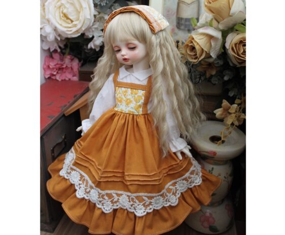 Vintage BJD Dress – Elegant Doll Outfit for 1/3, 1/4, 1/6 Dolls