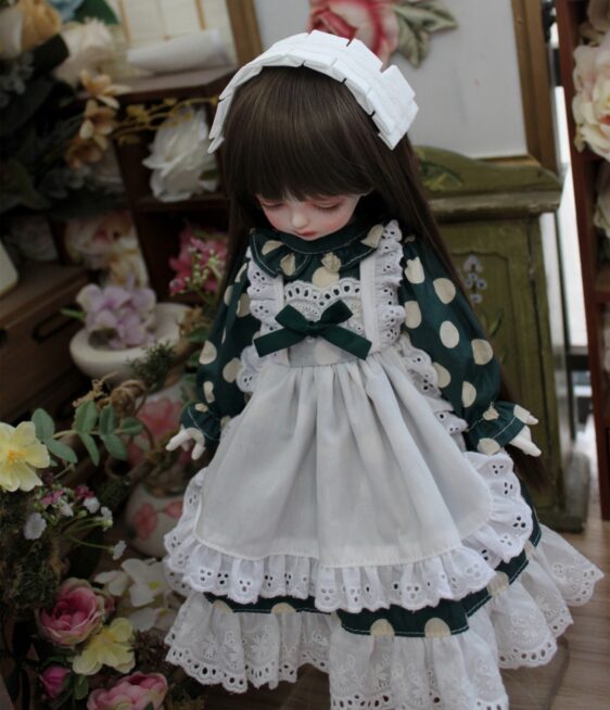 Vintage BJD Palace Dress & Headband Set for 1/3, 1/4, 1/6 BJD, MSD, MDD, Blythe Dolls