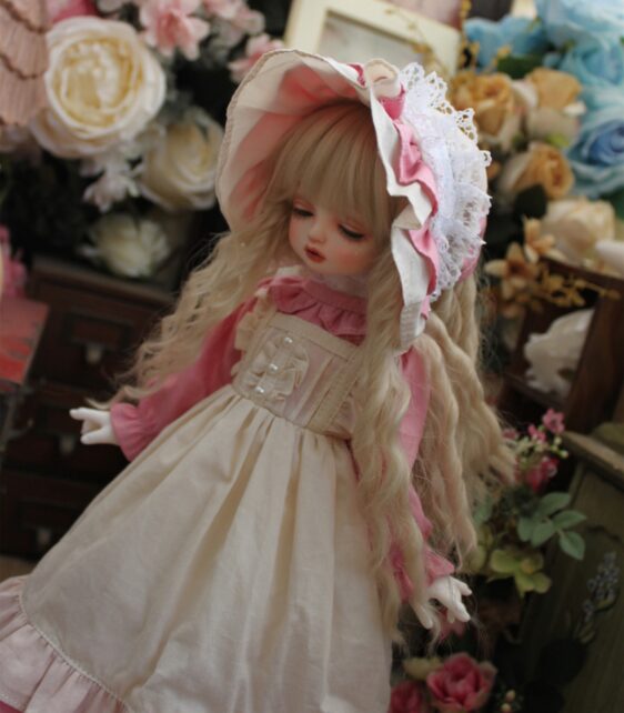 Vintage BJD Palace Dress & Headband Set for 1/3, 1/4, 1/6 BJD, MSD, MDD, Blythe Dolls