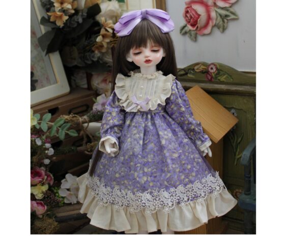 Vintage BJD Palace Dress & Headband Set for 1/3, 1/4, 1/6 BJD, MSD, MDD, Blythe Dolls