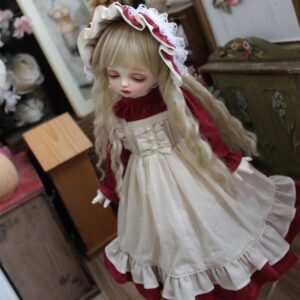 Vintage BJD Palace Dress & Headband Set for 1/3, 1/4, 1/6 BJD, MSD, MDD, Blythe Dolls