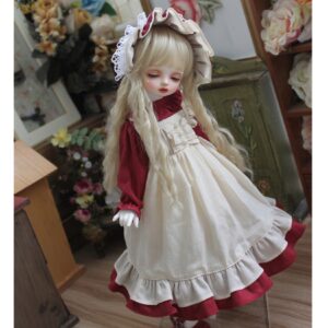 Vintage BJD Palace Dress & Headband Set for 1/3, 1/4, 1/6 BJD, MSD, MDD, Blythe Dolls