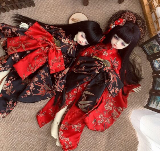 BJD Clothes Japanese Kimono for 1/6 Yosd 1/4 MSD 1/3 SD Blythes - Image 9