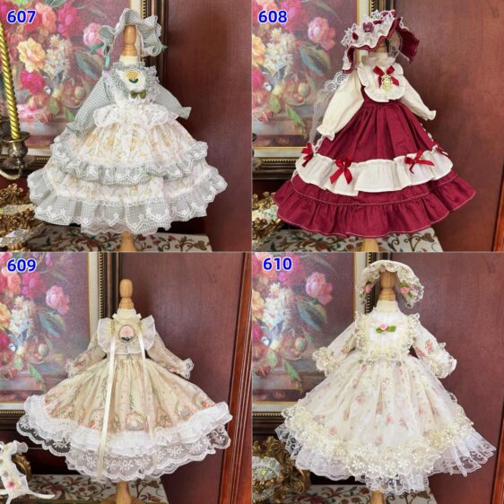 for 1/3 1/4 1/6 & Blythe Lolita retro Bjd Doll Dress Doll Princess Dress - Image 3