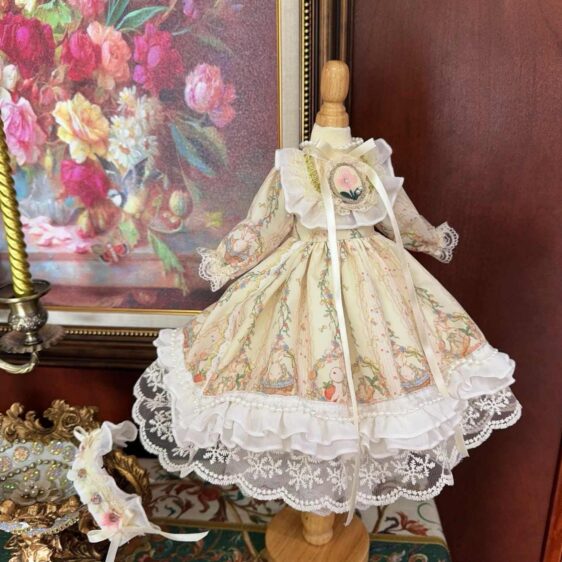 for 1/3 1/4 1/6 & Blythe Lolita retro Bjd Doll Dress Doll Princess Dress