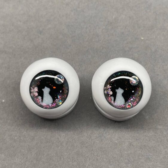 Cat Pattern Butterfly BJD Movable Eyes – Unique Resin Doll Eyes - Image 7