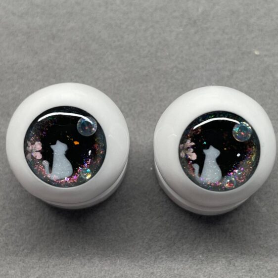 Cat Pattern Butterfly BJD Movable Eyes – Unique Resin Doll Eyes - Image 6